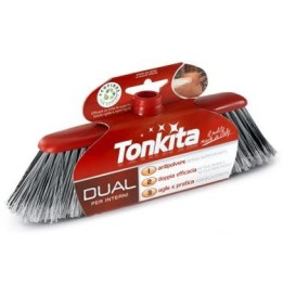 Scopa Dual per interni con doppie setole Tonkita