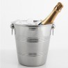 Secchio in acciaio porta bottiglie vino da tavolo - 22x21 cm - 4 lt