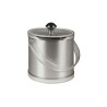 Secchiello termico per barman in acciaio inox con coperchio e pinza per conservazione ghiaccio