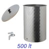 SERBATOIO INOX 4F VINO OLIO CON RUBINETTO LT  500