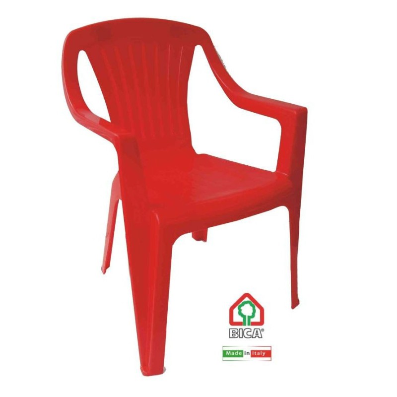 SEDIA BABY PLASTICA TONGA ROSSA