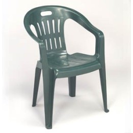 SEDIA PLASTICA CON BRACCIOLI PIONA VERDE