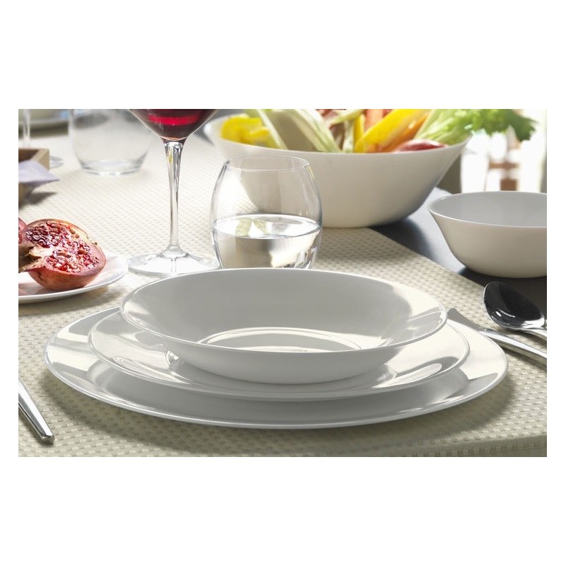 SERVIZIO PIATTI DA TAVOLA IN ARCOPAL Pz 8 WHITE MOON