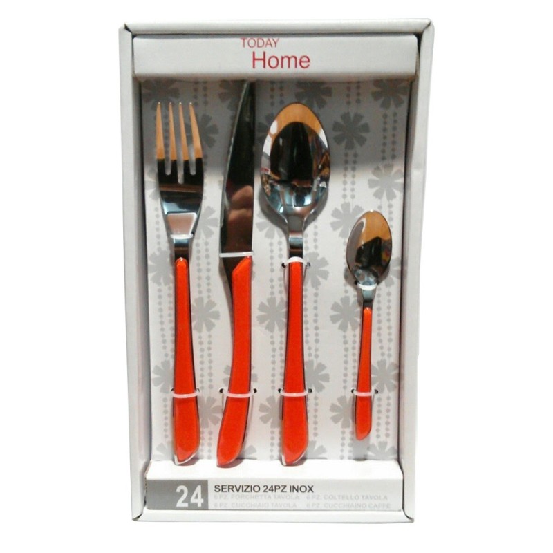 SERVIZIO POSATE TODAY HOME Pz 24 ARANCIONE