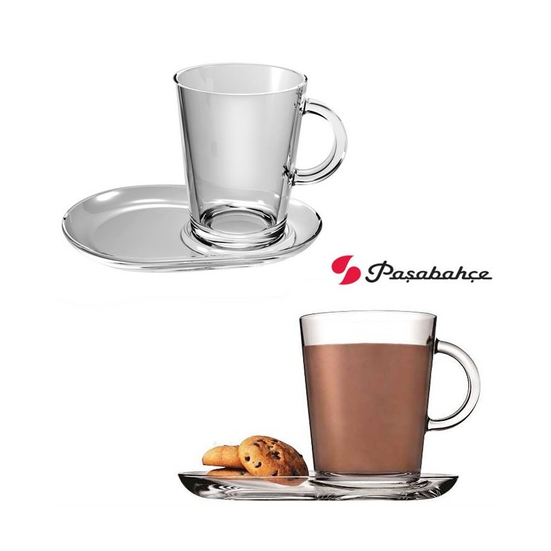 Set 2 tazze in vetro per cappuccino Tribeca Pasabache