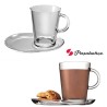 Set 2 tazze in vetro per cappuccino Tribeca Pasabache