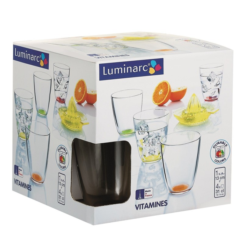 SET BICCHIERI VITAMINES CRAZY COLOR 5 Pz LUMINARC