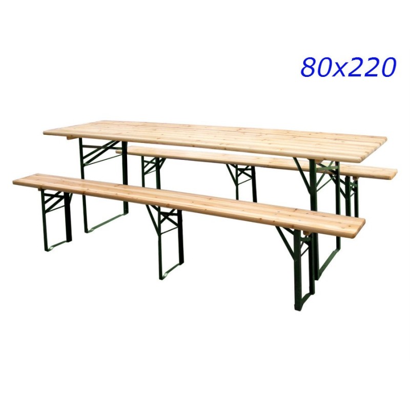SET BIRRERIA CM 80x220 2 PANCHE + 1 TAVOLO
