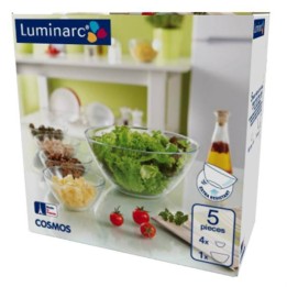 SET INSALATIERE IN VETRO COSMOS PZ 5 LUMINARC