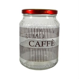 BARATTOLO VETRO DECORATO CC 770 CAFFE' CON TAPPO