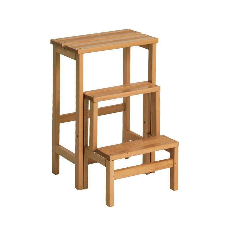 SGABELLO A 3 GRADINI COLORE NATURALE