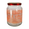 BARATTOLO VETRO DECORATO CC 770 SALE GROSSO CON TAPPO