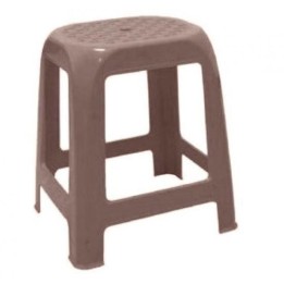 SGABELLO PLASTICA ELFO CM 41x35x46 H TORTORA