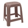 SGABELLO PLASTICA ELFO CM 41x35x46 H TORTORA