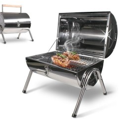 Barbecue da tavolo in acciaio inox cm 42x26