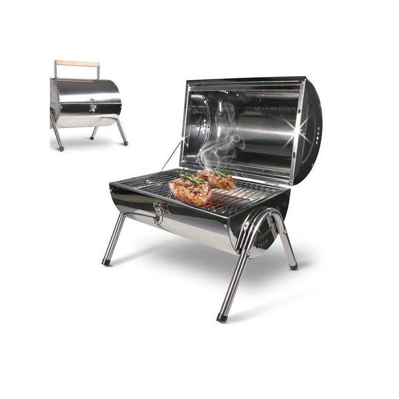 Barbecue da tavolo in acciaio inox cm 42x26
