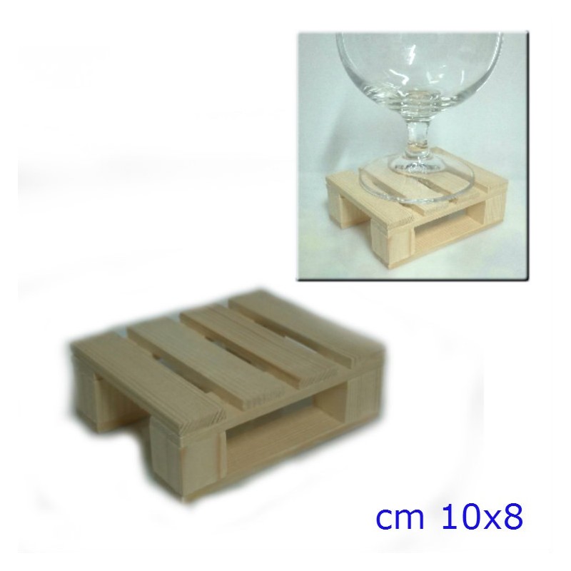 SOTTOBICCHIERE LEGNO A PALLET CM 10x8x3,5