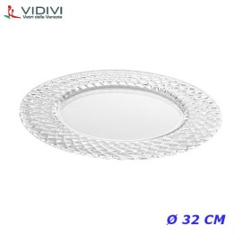 SOTTOPIATTO VETRO TRASPARENTE CAMPIELLO CM 32 SET 2 Pz