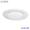 SOTTOPIATTO VETRO TRASPARENTE CAMPIELLO CM 32 SET 2 Pz