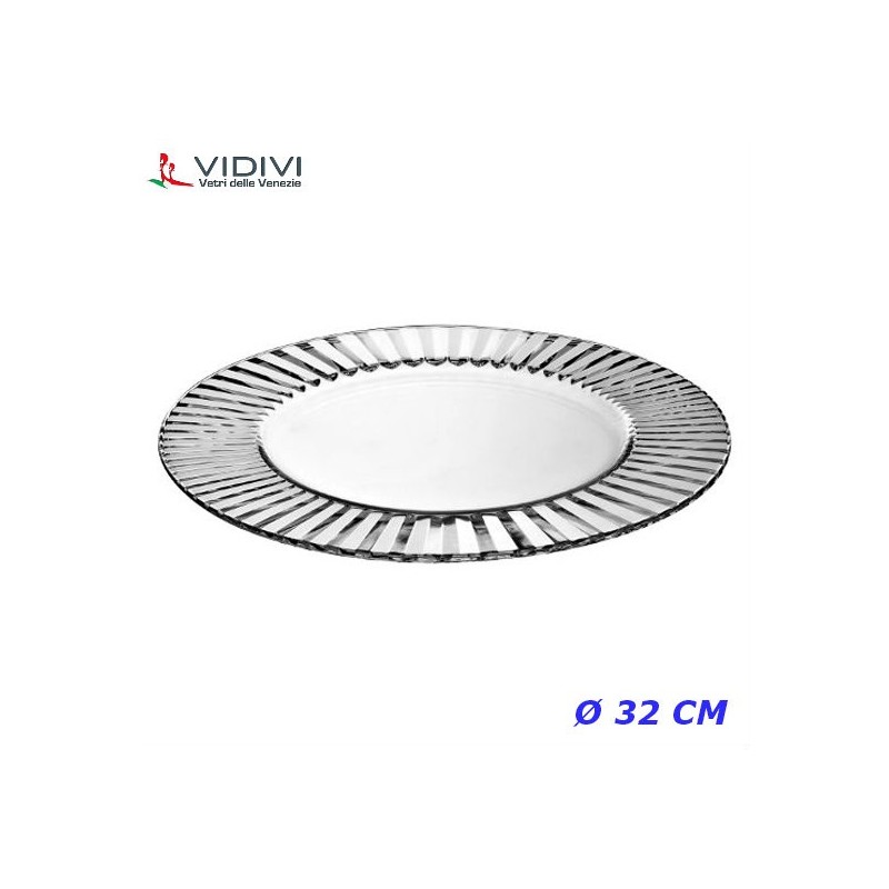 sottopiatto in vetro diva - set 2 piatti