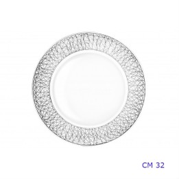 SOTTOPIATTO VETRO TRASPARENTE DOLOMITI CM 32 SET 2 Pz