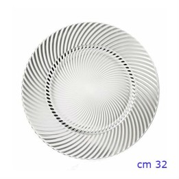 SOTTOPIATTO VETRO TRASPARENTE EMOZIONI CM 32 SET 6 Pz