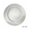 SOTTOPIATTO VETRO TRASPARENTE EMOZIONI CM 32 SET 6 Pz