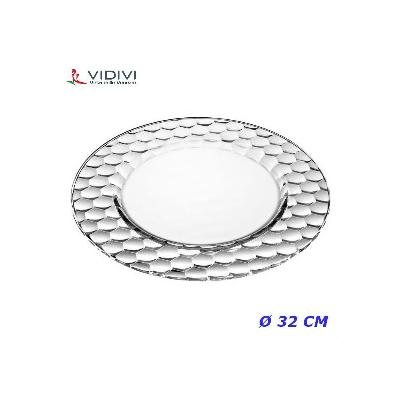 SOTTOPIATTO VETRO TRASPARENTE HONEY CM 32 SET 2 Pz
