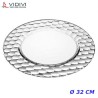 SOTTOPIATTO VETRO TRASPARENTE HONEY CM 32 SET 2 Pz