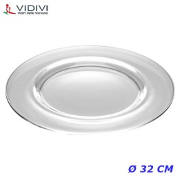 Sottopiatto Vetro Trasparente Rialto 32cm Set 2 Pezzi | RagStore