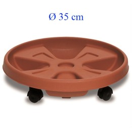 Sottovaso con Ruote Roller Ø35 cm | Pratico e Robusto - Ragstore