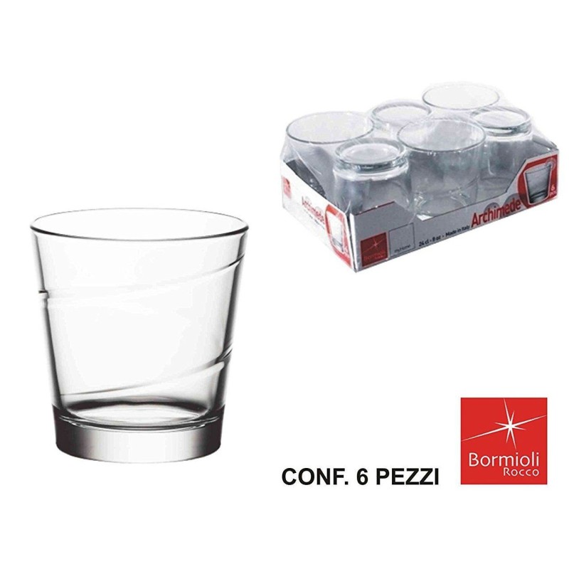 BICCHIERE ARCHIMEDE ACQUA TRASPARENTE 24 CL - Pz 6