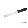 Spatola da cuoco professionale con lama in acciaio inox da 15 cm e manico nero in polietilene ergonomico