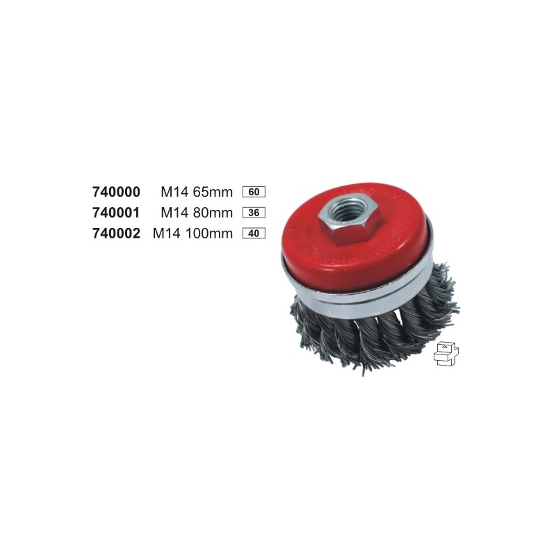 SPAZZOLA A TAZZA M14 BEAST 80 MM