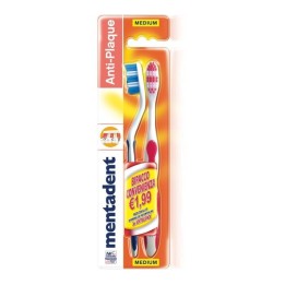 SPAZZOLINO MENTADENT ANTI-PLAQUE Pz 2
