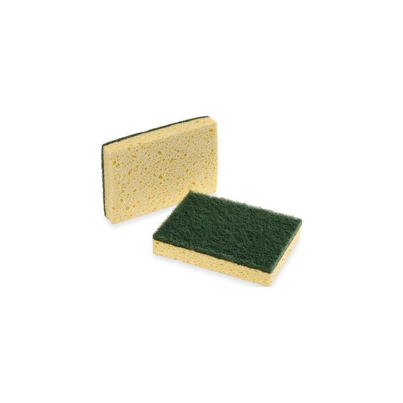 SPUGNA TABACCO CON FIBRA VERDE ABRASIVA Pz 10