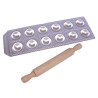 STAMPO RAVIOLI RAVIOLATORE QUADRATO AGNOLOTTI 12 CON MATTARELLO