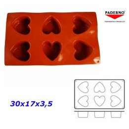 Stampo in silicone per dolci e rustici a forma di cuore 5 cm