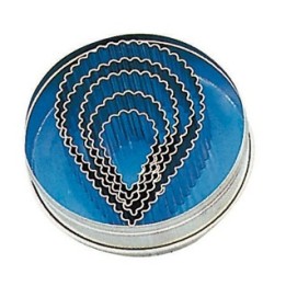 STAMPO TAGLIAPASTA GOCCIA FESTONATA STAGNO 5 Pz