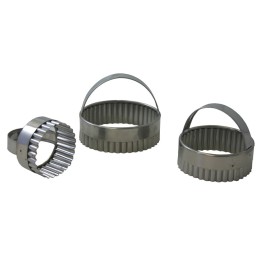 STAMPO TAGLIAPASTA INOX FESTONATO Pz 3