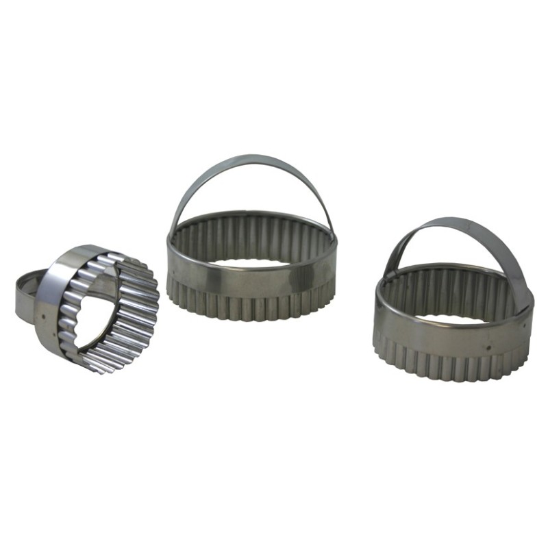 STAMPO TAGLIAPASTA INOX FESTONATO Pz 3