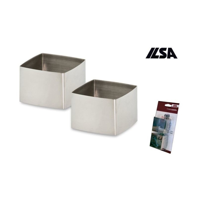 STAMPO TAGLIAPASTA INOX QUADRATO CM 6,5 ILSA Pz 2