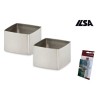STAMPO TAGLIAPASTA INOX QUADRATO CM 6,5 ILSA Pz 2