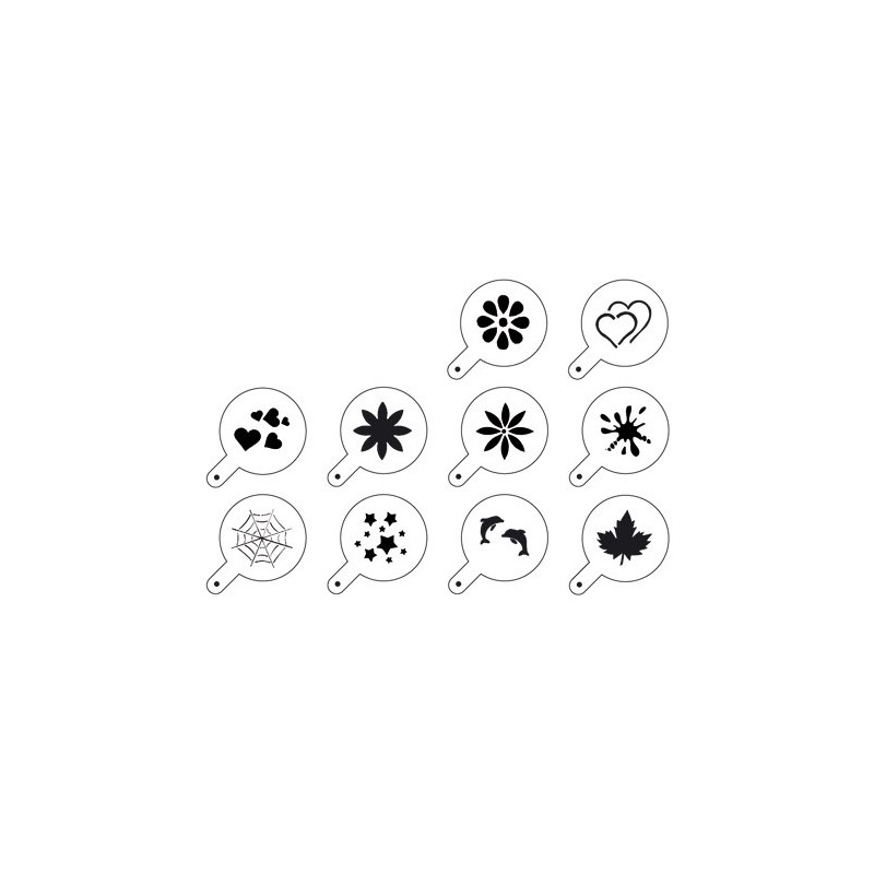 STENCIL PER DECORARE CAPPUCCINO Pz 10