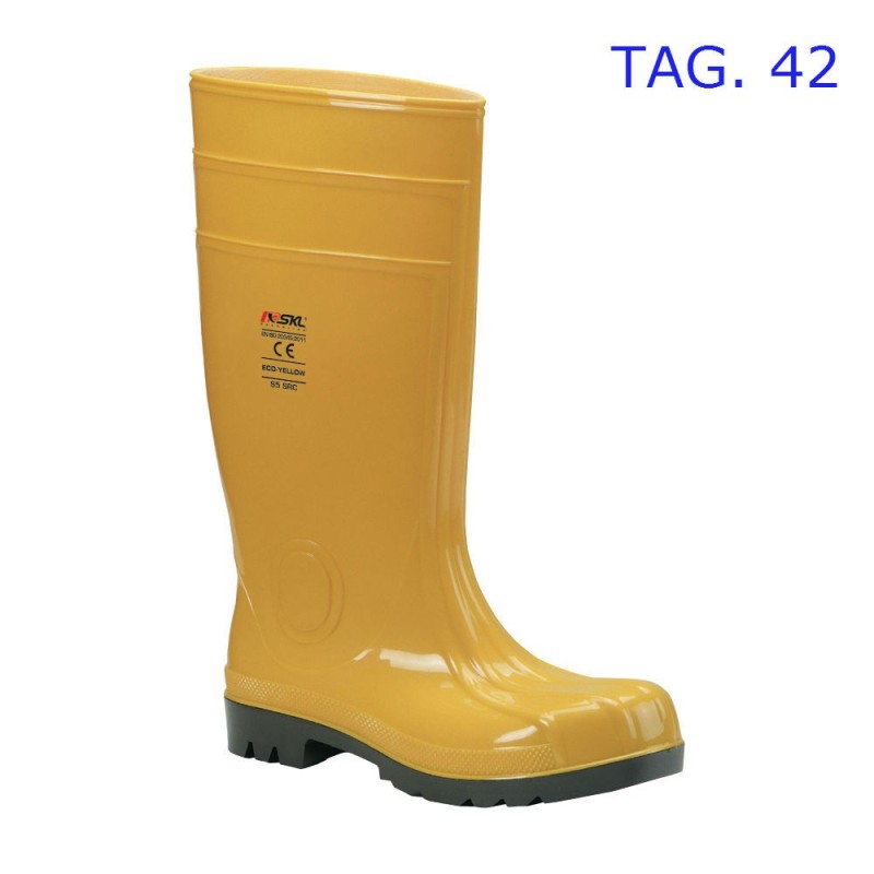 STIVALE ANTINFORTUNISTICO ECO-GIALLO PVC TAG 42