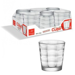 BICCHIERE CUBE ACQUA TRASPARENTE 24 CL Pz 6