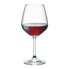 Calici da degustazione vino rosso in vetro brillante con stelo elegante