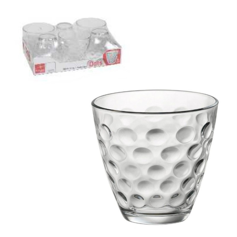 BICCHIERE DOTS ACQUA TRASPARENTE 25 CL - Pz 6