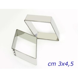 TAGLIA BISCOTTI A ROMBO LISCIO CM 3x4,5