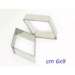 Taglia Biscotti Rombo Liscio 6x9 cm – Stampo Mostaccioli Medio